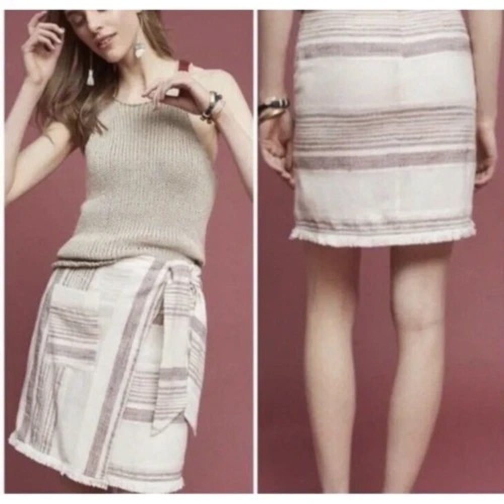Holding Horses Women White Casual Skirt 10‎ EUC